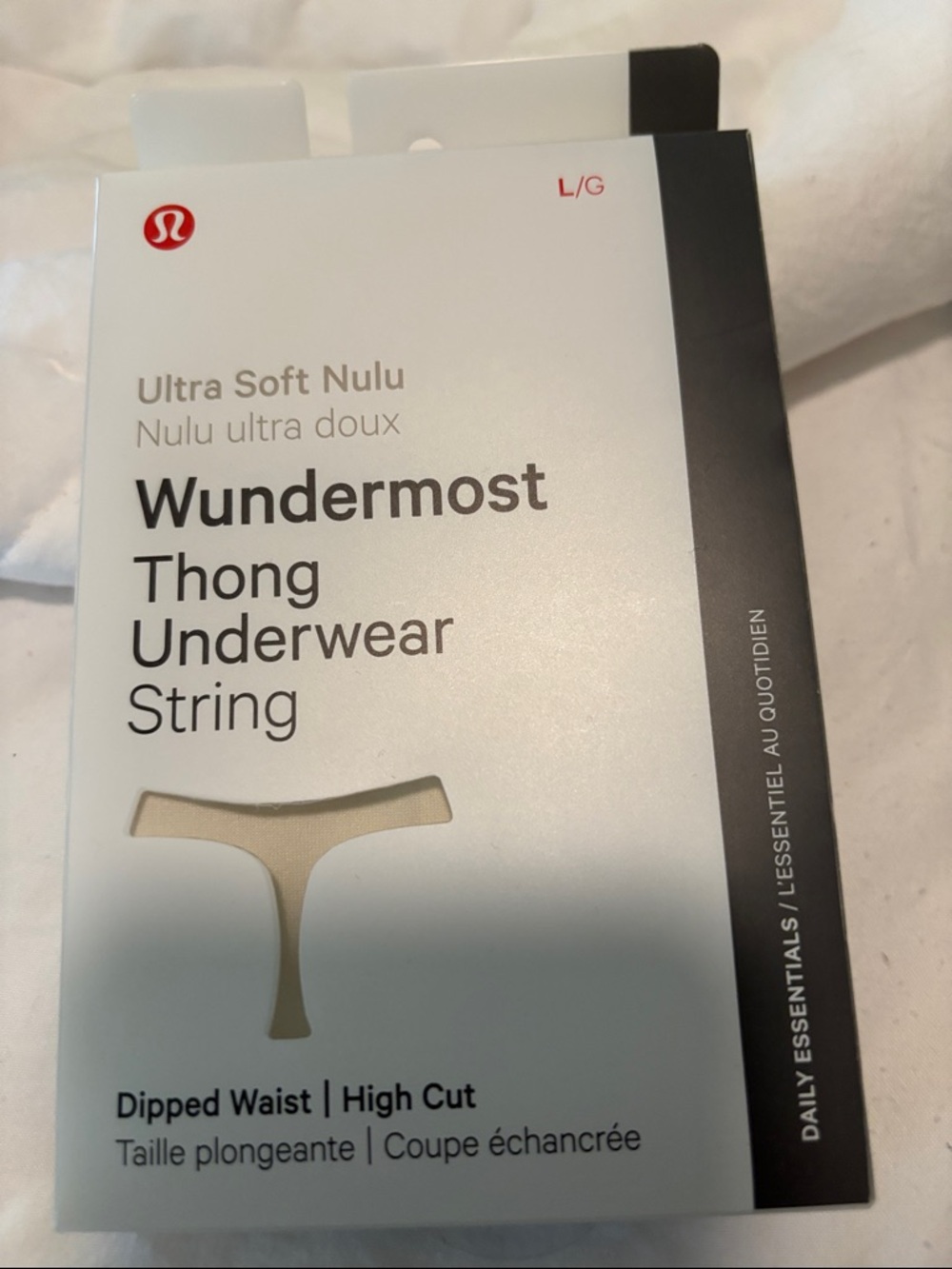 Lululemon Wundermost Thong Underwear - Ultra Soft Nulu (Bone)